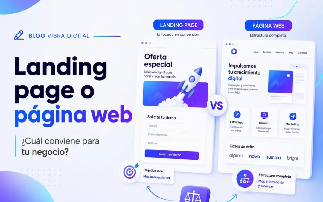 Landing page o página web: cuál conviene para tu negocio